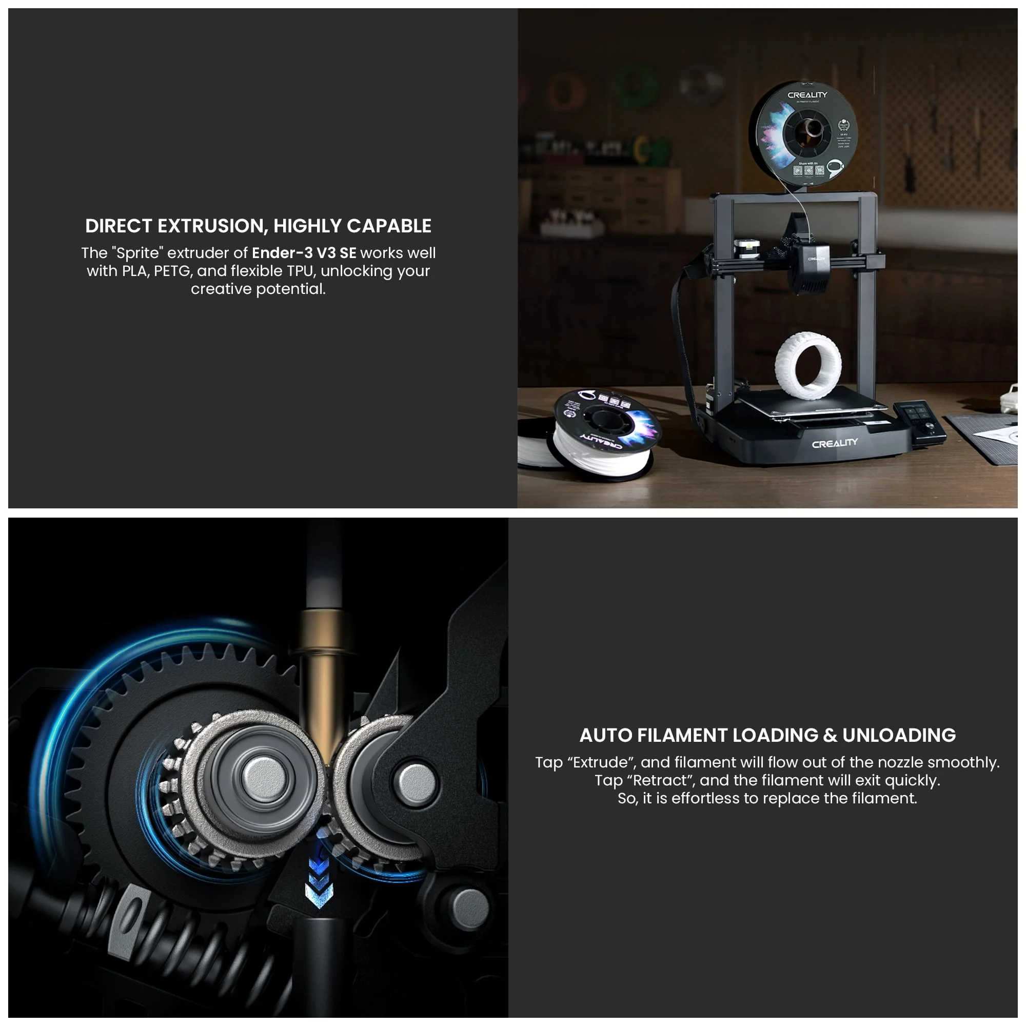 Creality Ender 3 V3 SE 3D Printer 250mm/s Printing Speed FDM Auto Levelling - Image 6