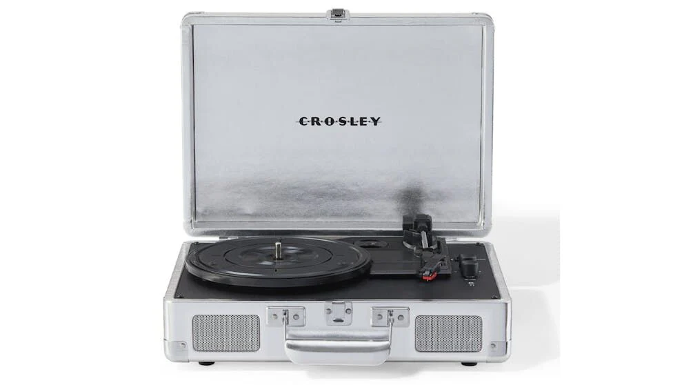 Crosley Cruiser Bluetooth Portable Turntable - Silver - Image 3