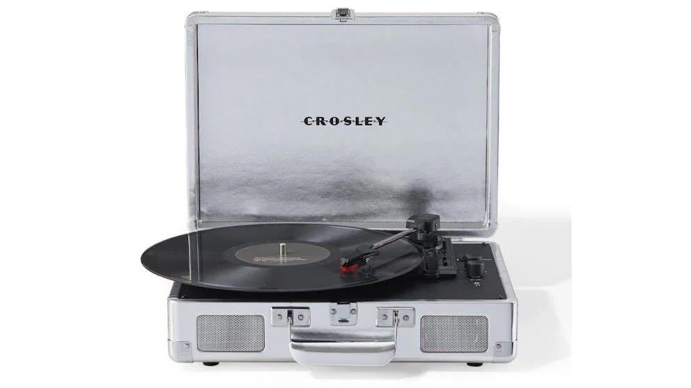 Crosley Cruiser Bluetooth Portable Turntable - Silver - Image 4