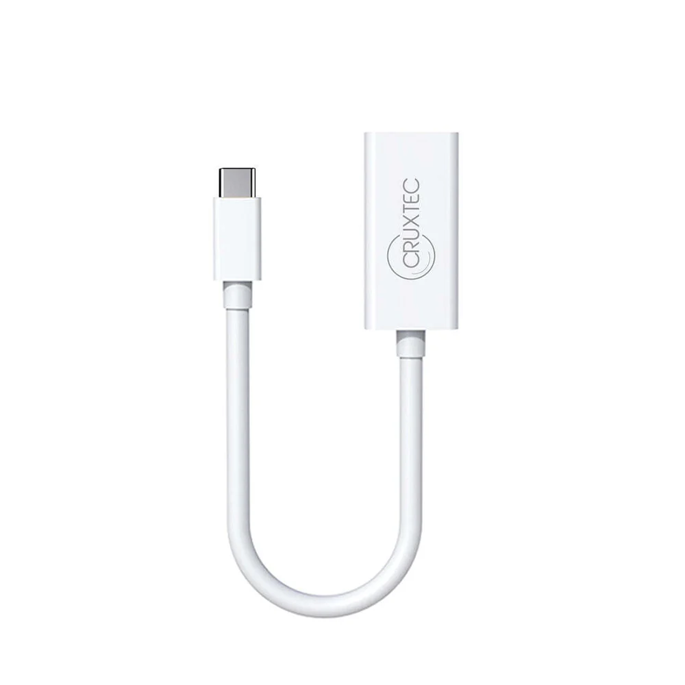 Cruxtec USB Type-C to DisplayPort Cable Adapter 20cm (White) - Image 2