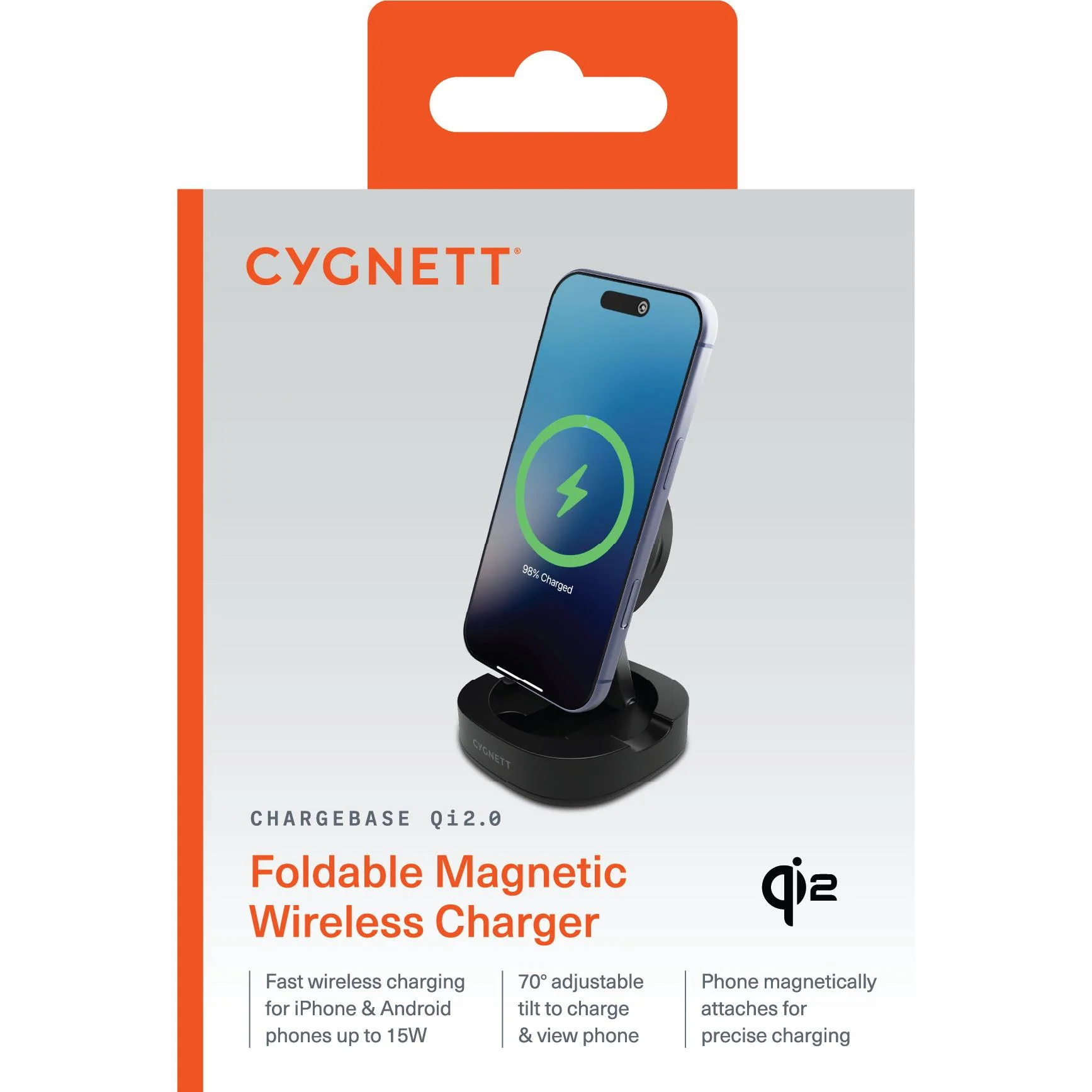 Cygnett ChargeBase Qi2.0 Single Wireless Charger (Black) - Image 10