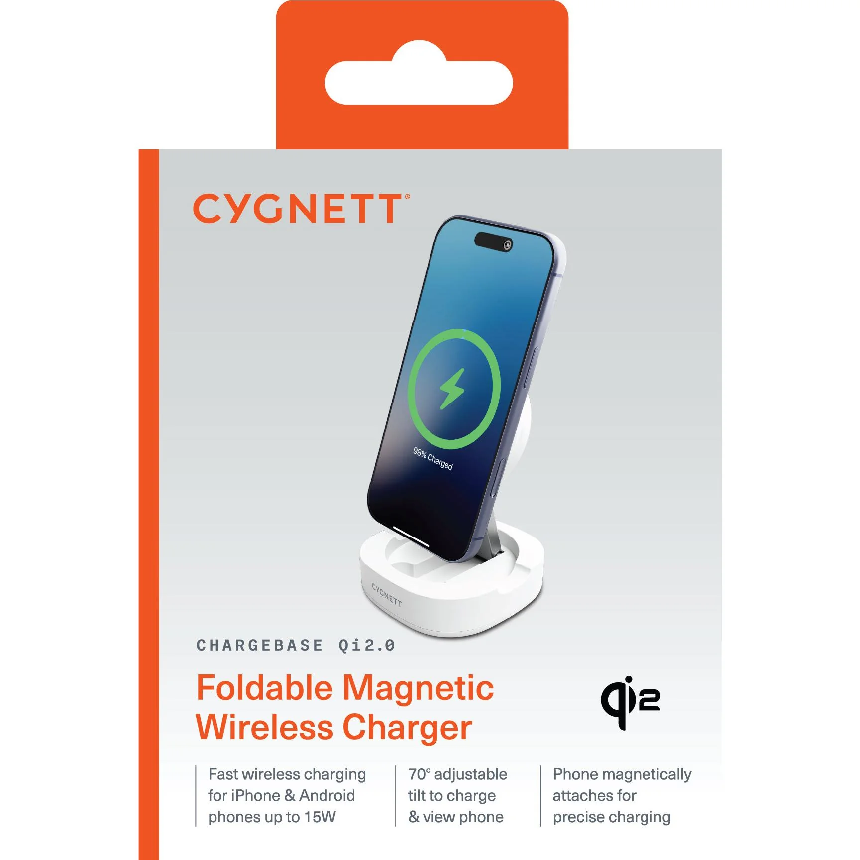 Cygnett ChargeBase Qi2.0 Single Wireless Charger (White) - Image 9
