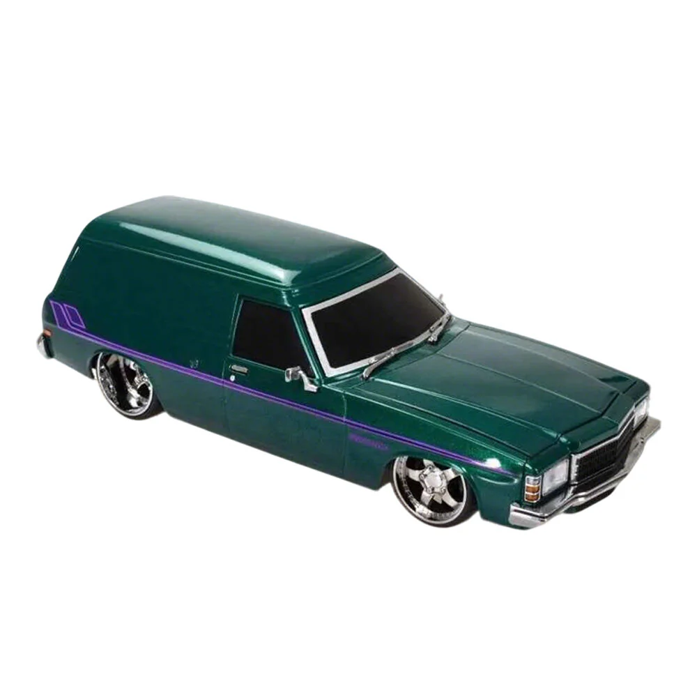 DDA 1:24 Holden HJ Panel Van Green Purple Stripe Spectra Light Up Plastic Model - Image 2