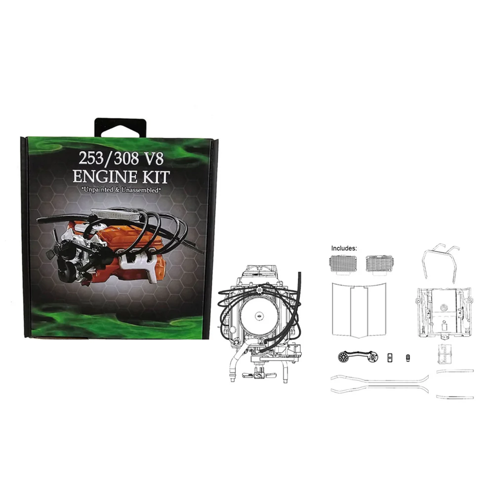 DDA 1:24 Scale Holden LC/LJ 253/308 V8 Engine Model Plastic Kit - Image 2