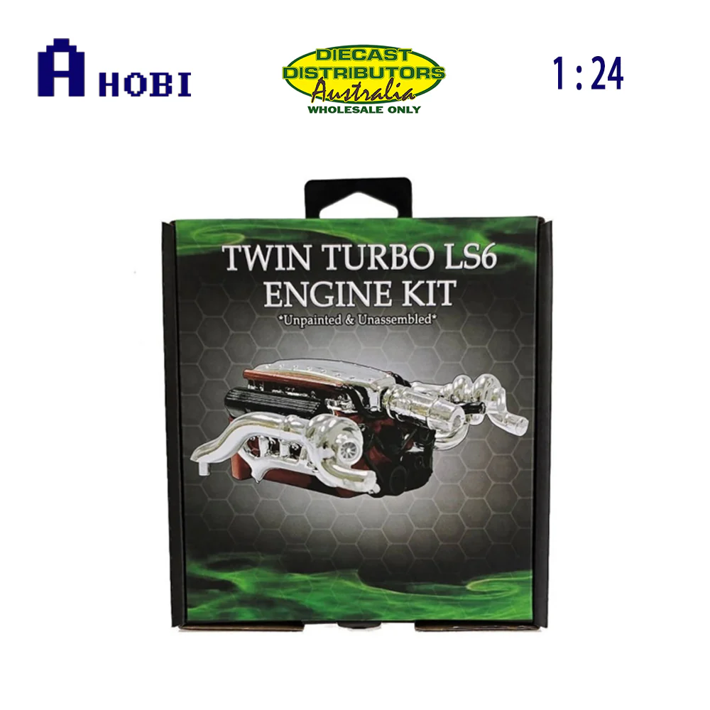 DDA 1:24 Scale Holden LC/LJ Torana Twin Turbo LS6 Engine Plastic Kit - Image 3