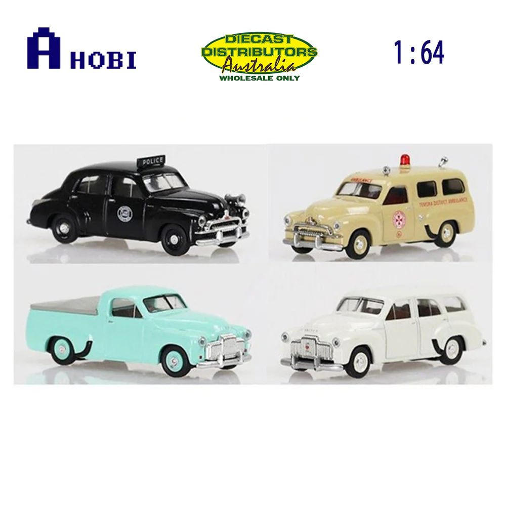 DDA 1:64 Scale FJ Holden Police Sedan Black Diecast Toy Model - Image 4