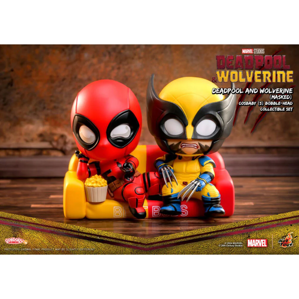 Deadpool & Wolverine Best Buds On Sofa Cosbaby Action Figure 10cm - Image 3