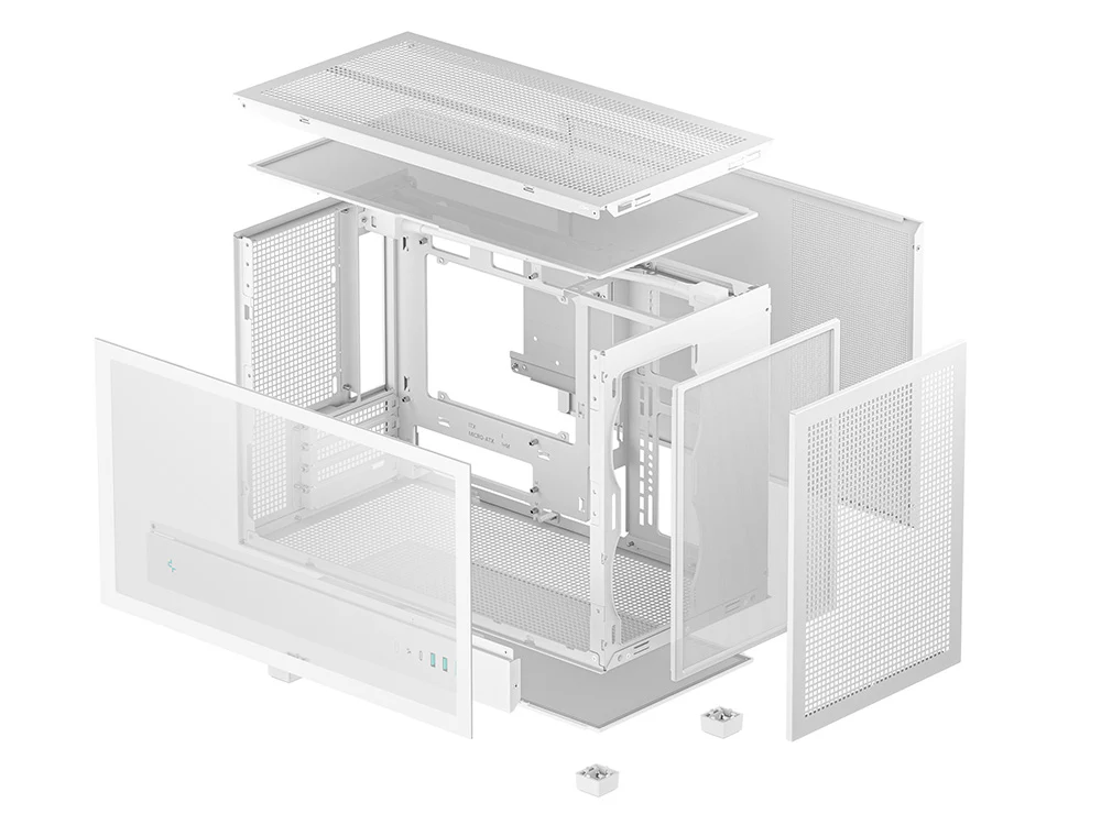 Deepcool CH260 Tempered Glass Micro-ATX Case - White - Image 9