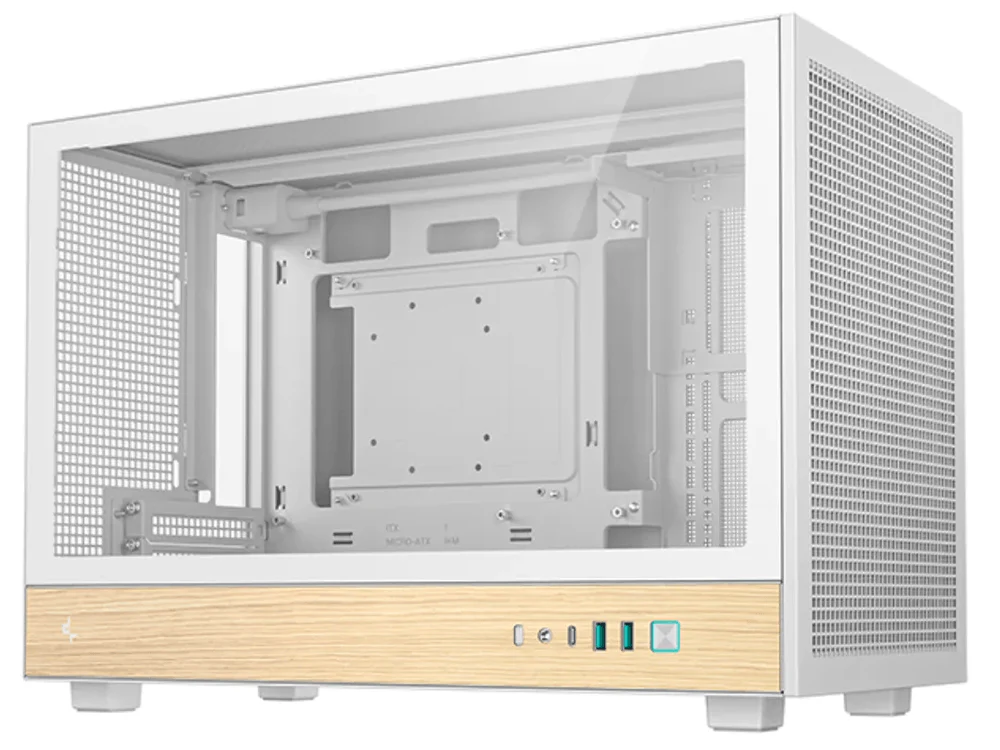 DeepCool CH260 WOOD Micro ATX Case (White) - Image 4