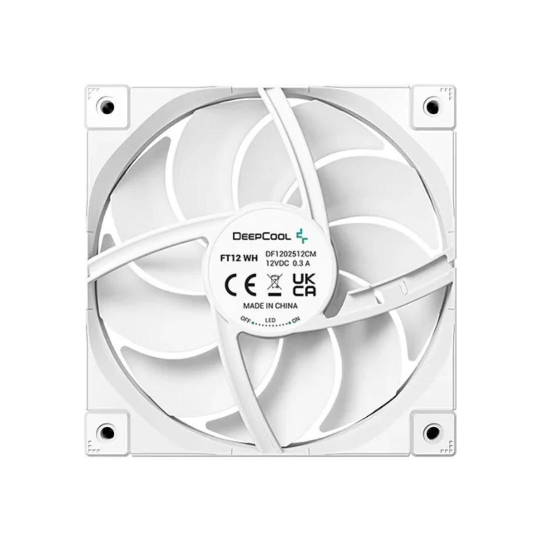 Deepcool FT12 120mm High-Performance 4-Pin PWM Fan - White (R-FT12-WHWPN1-G) - Image 4