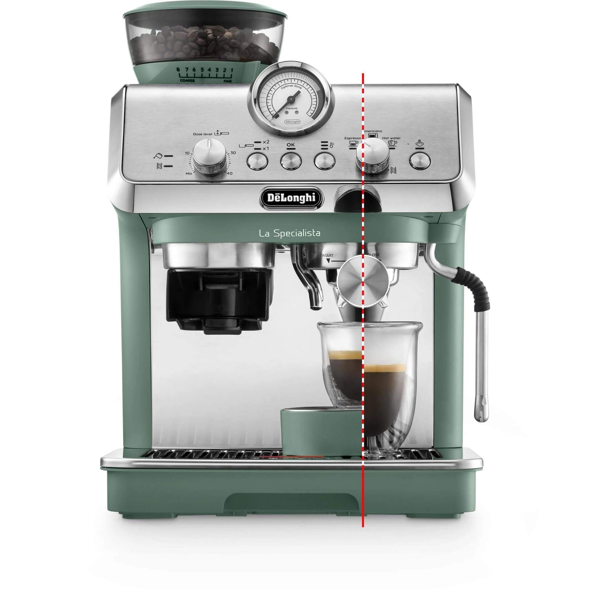 De'Longhi La Specialista Arte Manual Pump Coffee Machine (Toronto Green) - Image 3