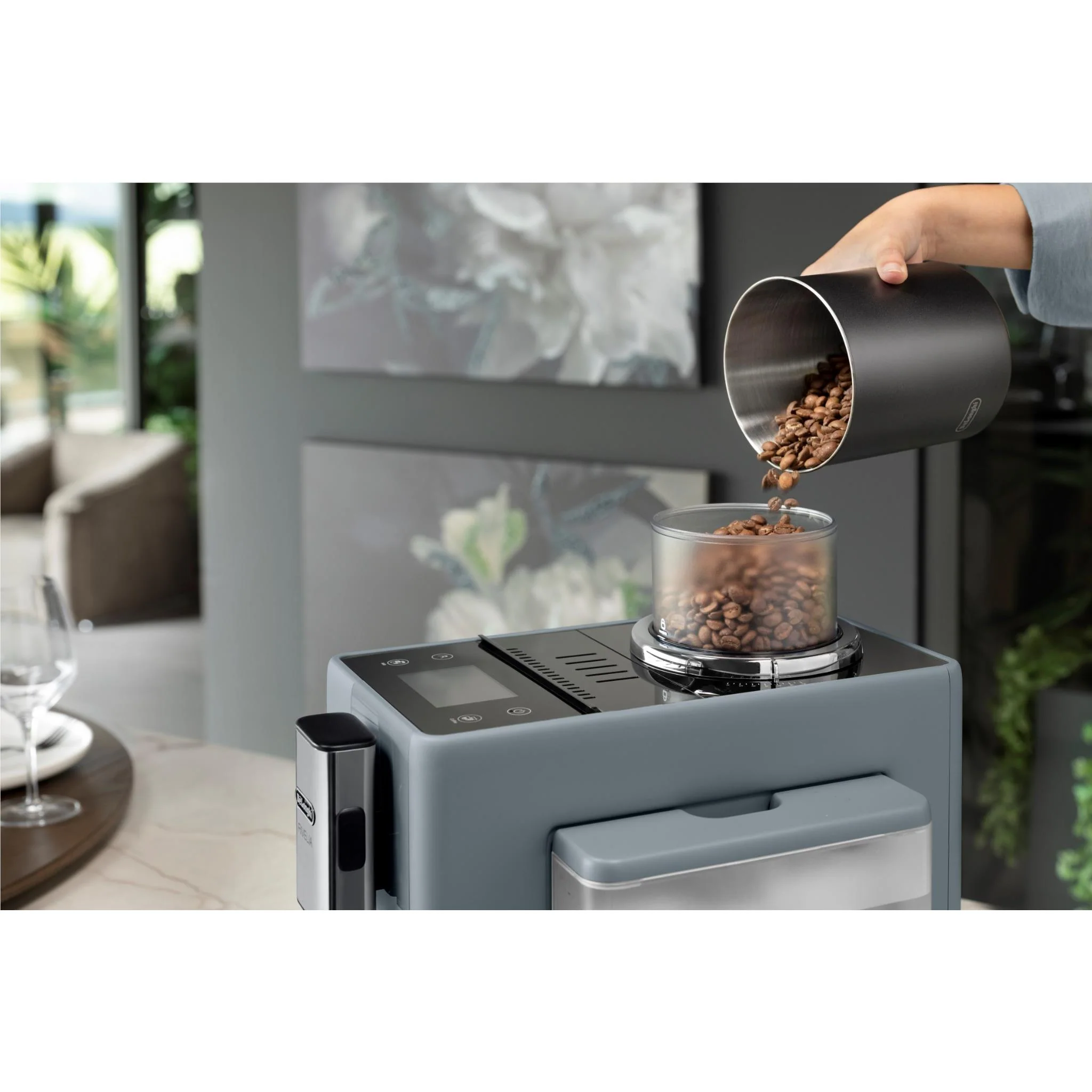 De'Longhi Rivelia Fully Automatic Coffee Machine (Pebble Grey) - Image 7