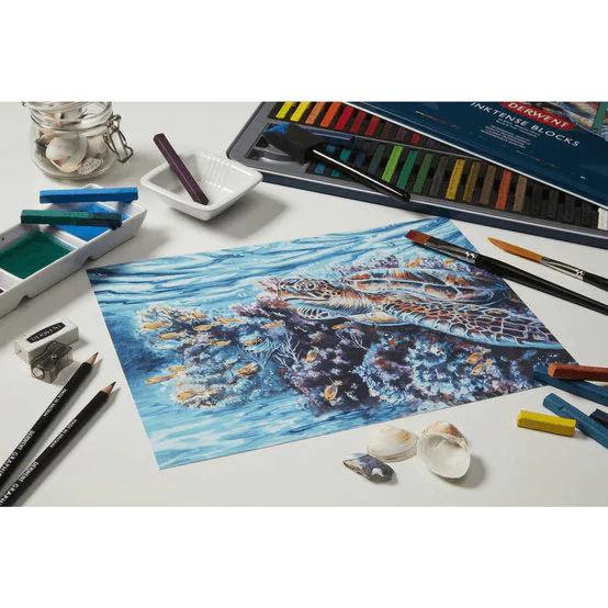 Derwent 72 Inktense Blocks Tin Set Professional Crayons Sticks - Image 2