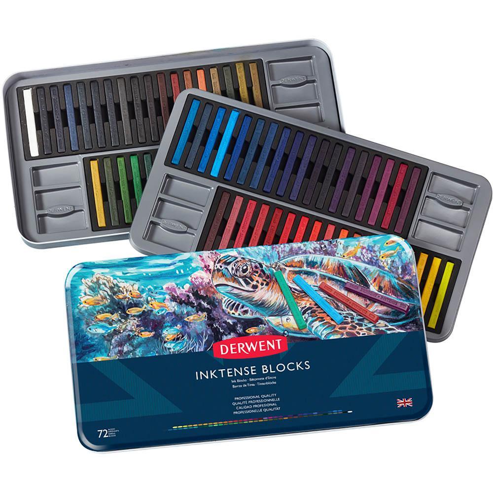 Derwent 72 Inktense Blocks Tin Set Professional Crayons Sticks - Image 4
