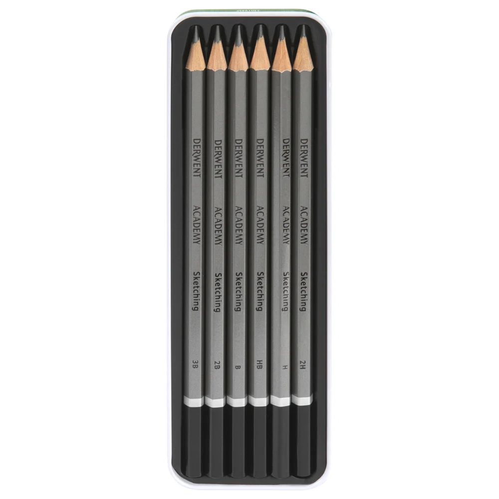 Derwent Academy Art Craft Hexagonal Sketch Pencil Tin [6-Pieces] - Image 3