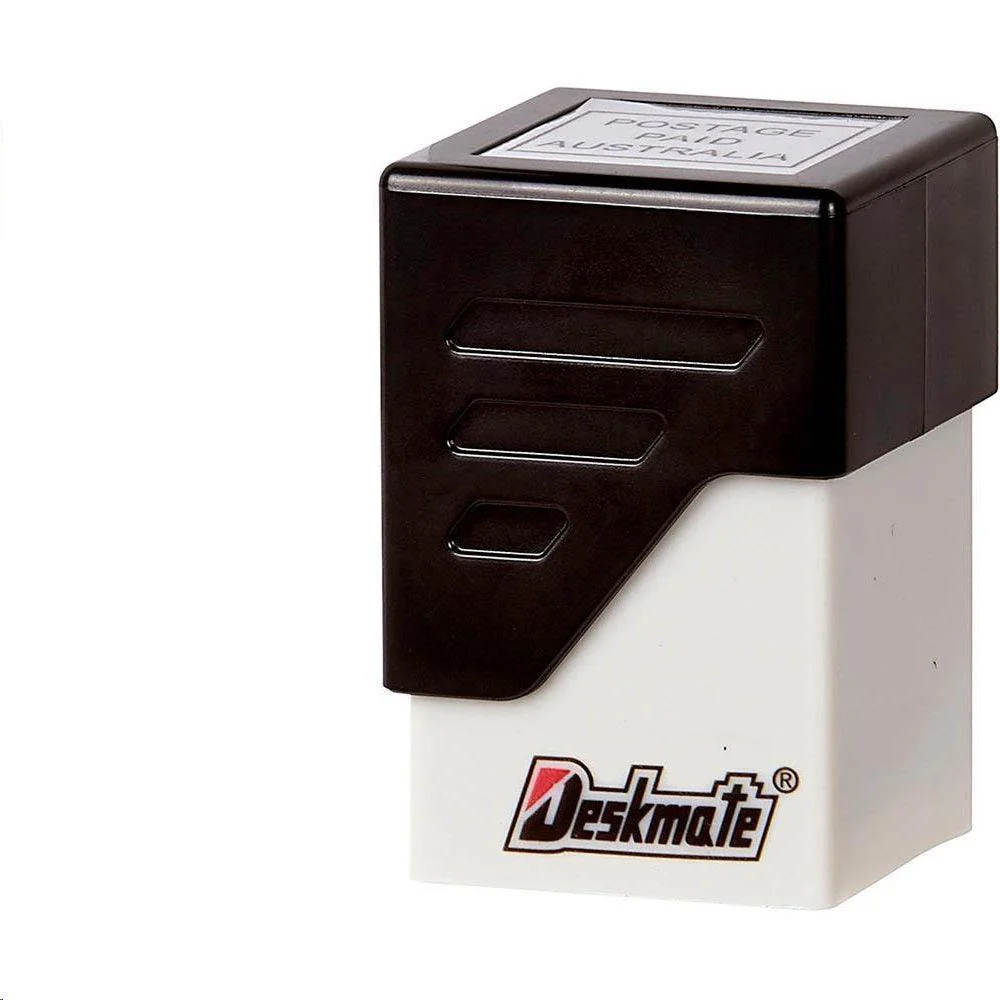 Deskmate Pre-Inked Stamp Postage Paid Australia Black - Image 3