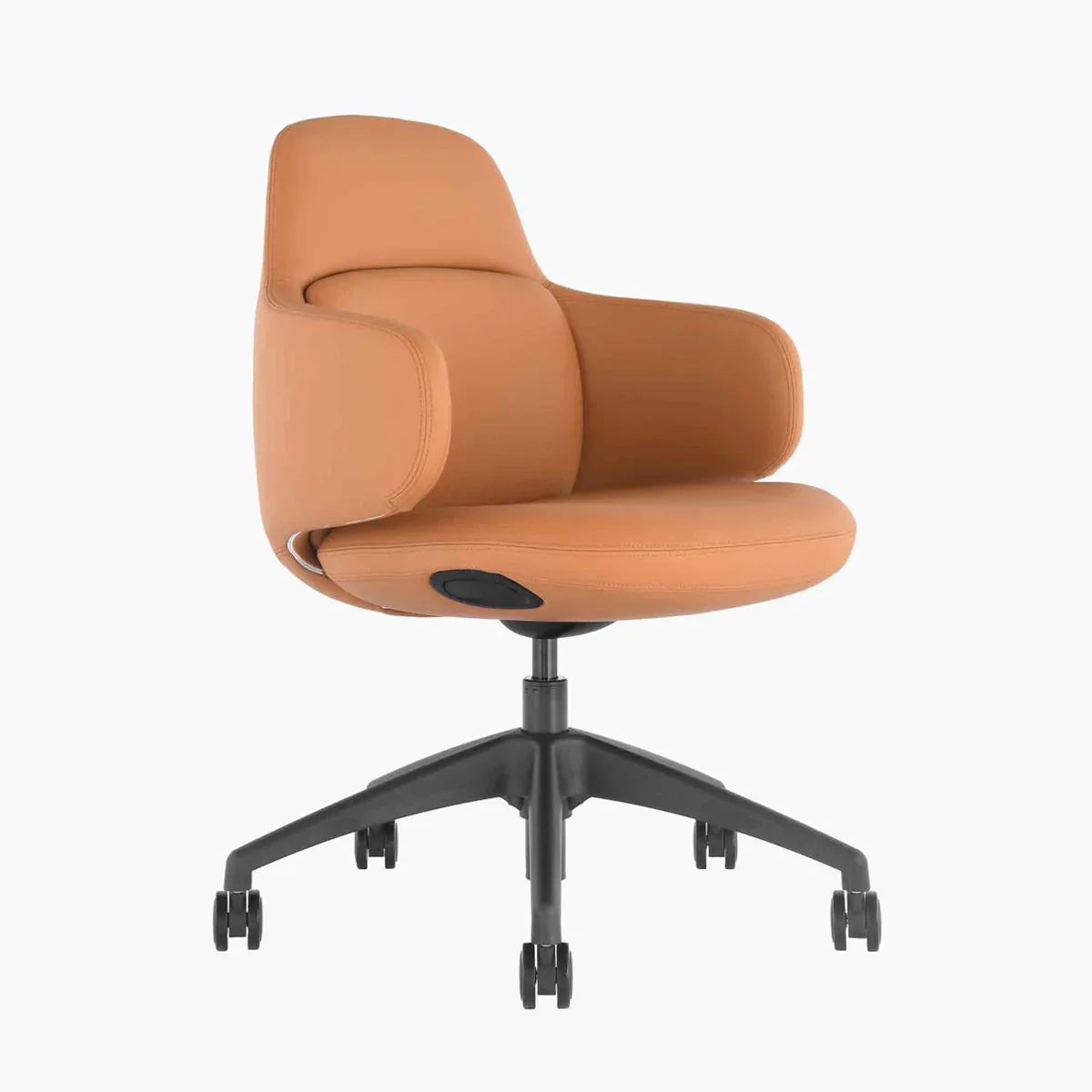 Desky Arco Office Chair - Tan Microfiber Leather - Image 10