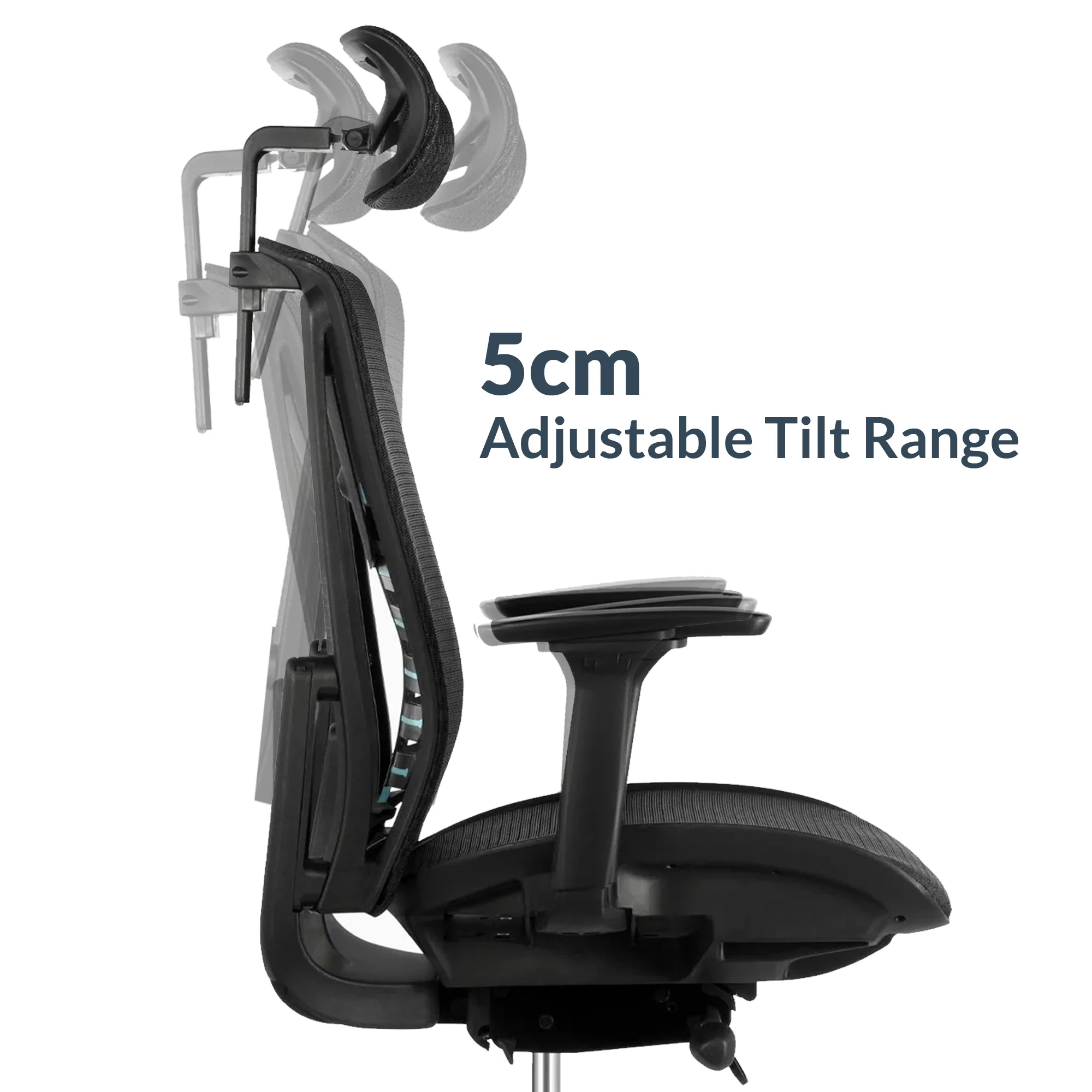 Desky Big and Tall High Back Office Chair - Black - Image 2