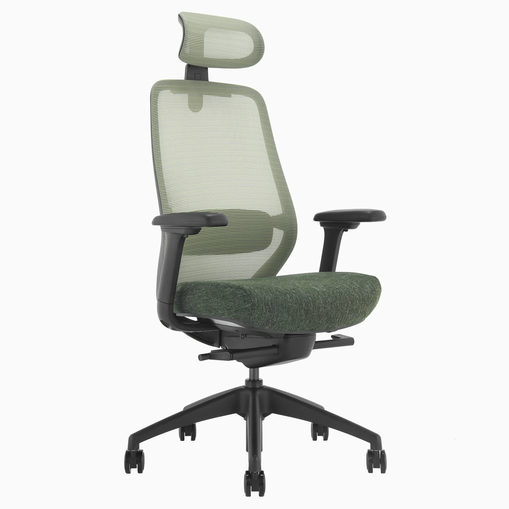 Desky CoilFlex Ergonomic Office Chair - Dark Green / Headrest - Image 2