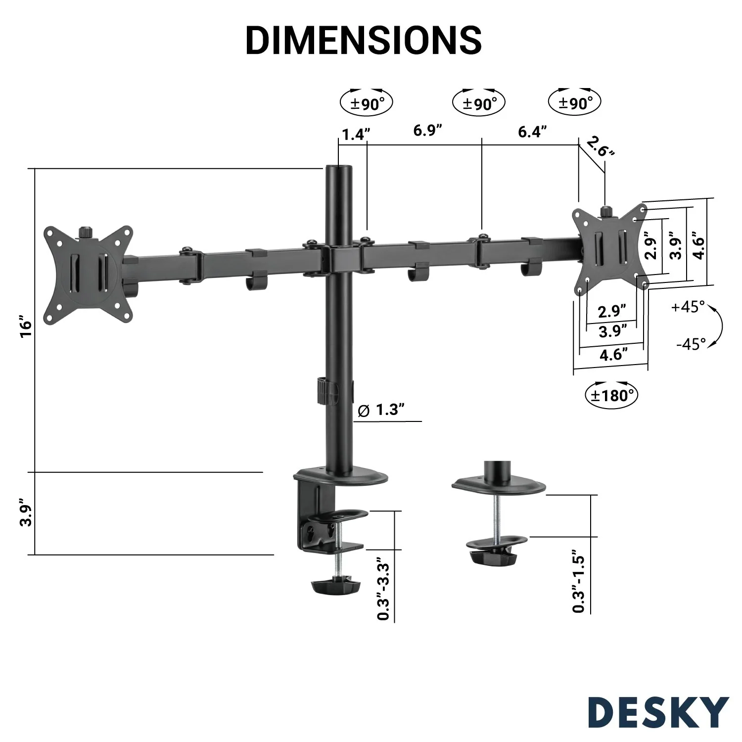 Desky Dual Eco Monitor Mount - Image 8
