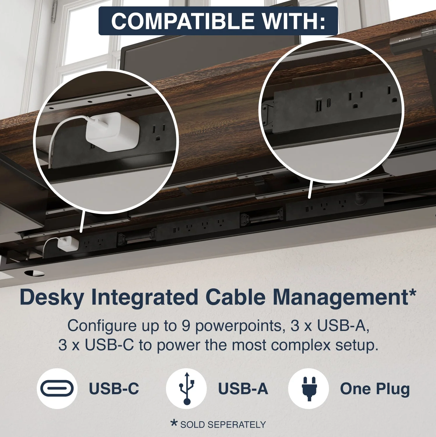 Desky Dual Hardwood Sit Stand Desk 120cm Maple Desktop and Space Grey Frame - Image 5