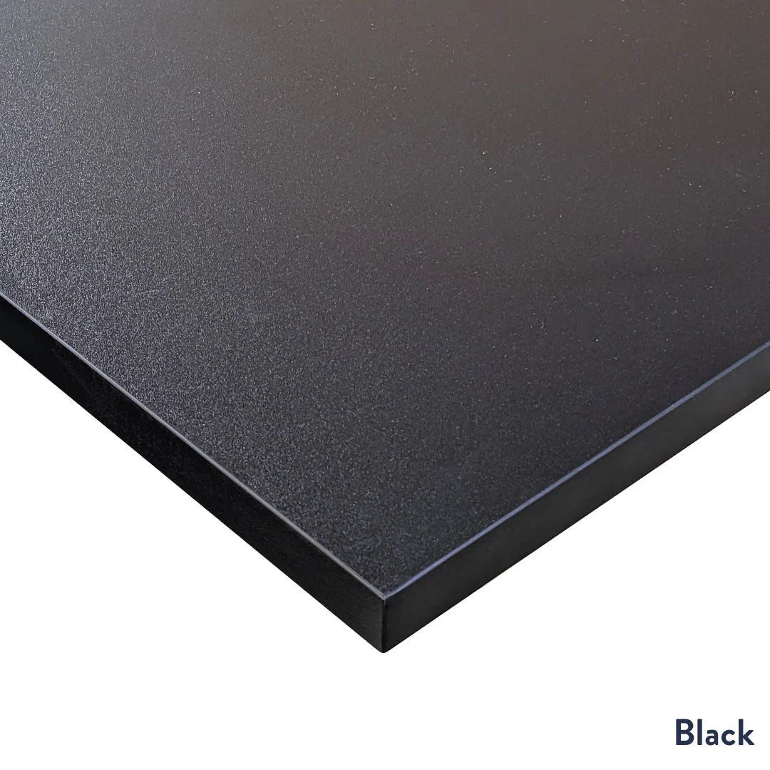 Desky Dual Melamine Sit Stand Desk 200cm Black Desktop and Grey Frame - Image 2