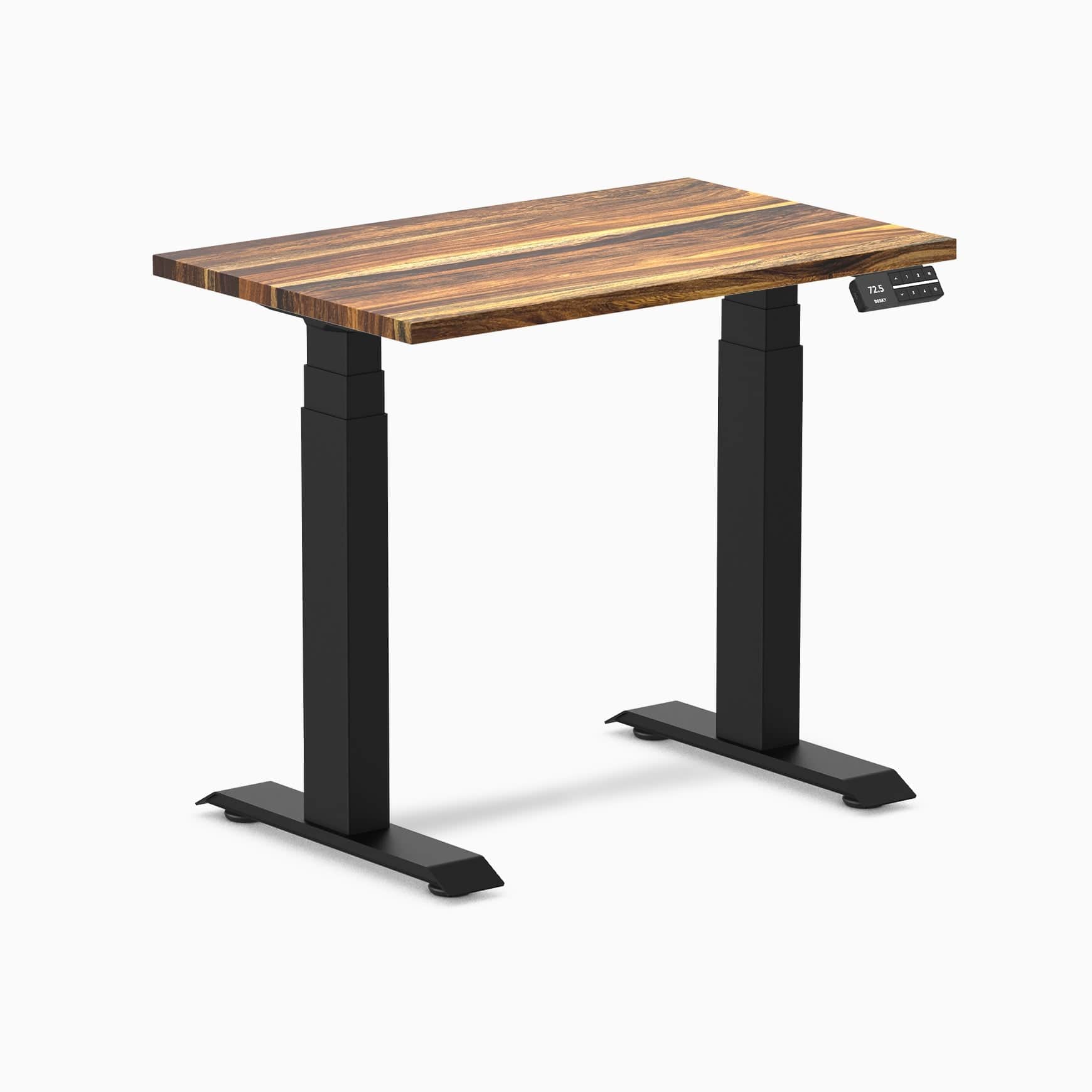 Desky Dual Mini Hardwood Sit Stand Desk 100cm Maple Desktop and Space Grey Frame - Image 10