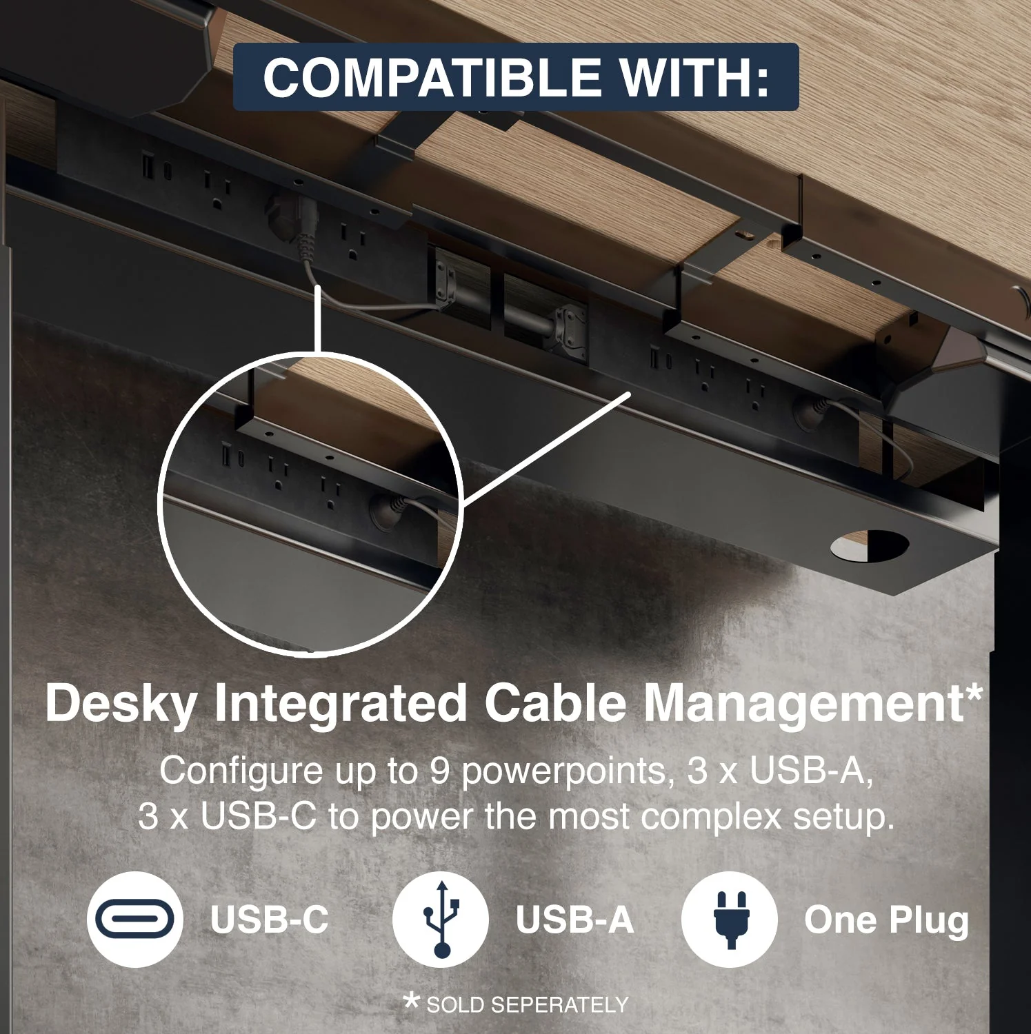 Desky Dual Mini Sit Stand Desk 1100x600 White Desktop and Grey Frame - Image 4