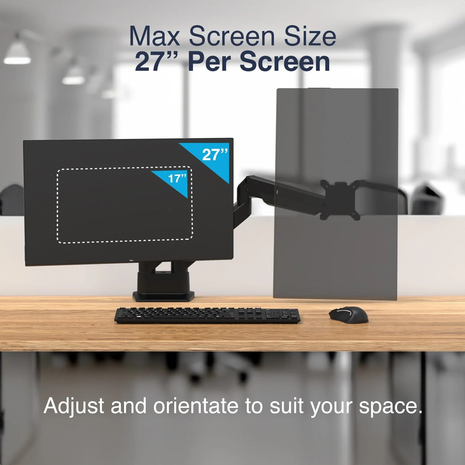 Desky Dual Monitor Arm - Black - Image 8