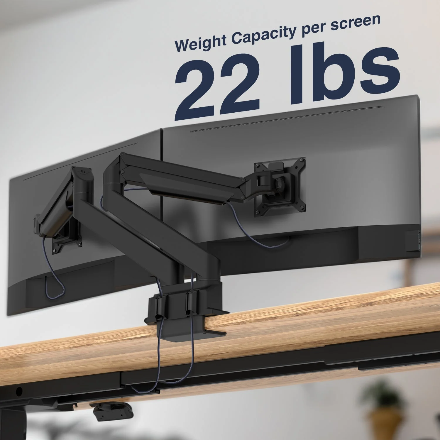 Desky Dual Monitor Arm - Space Grey - Image 2