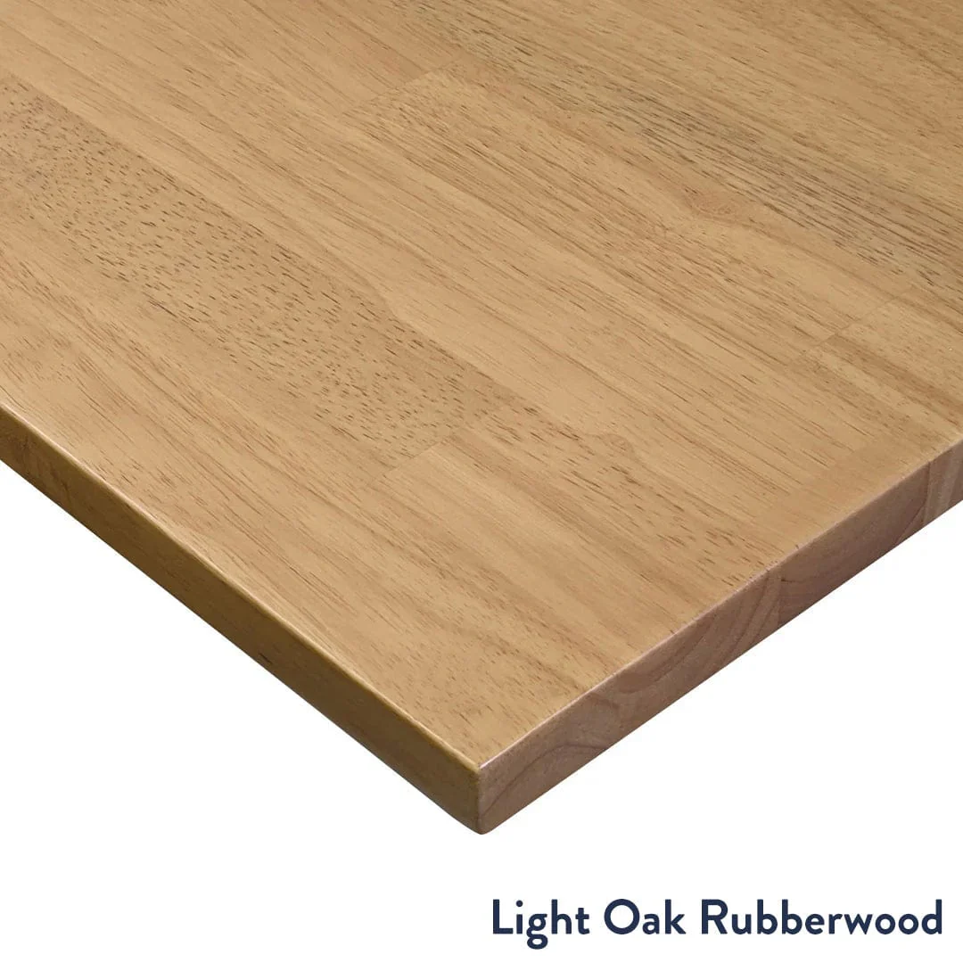 Desky Dual Rubberwood Sit Stand Desk 150cm Light Oak Desktop and Grey Frame - Image 2