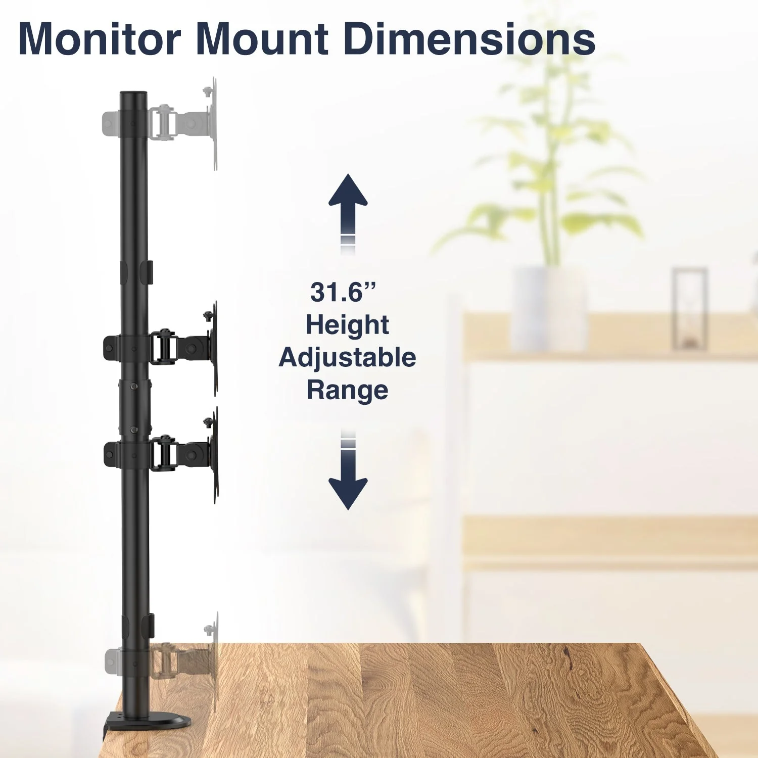 Desky Eco Vertical Monitor Mount - White - Image 5