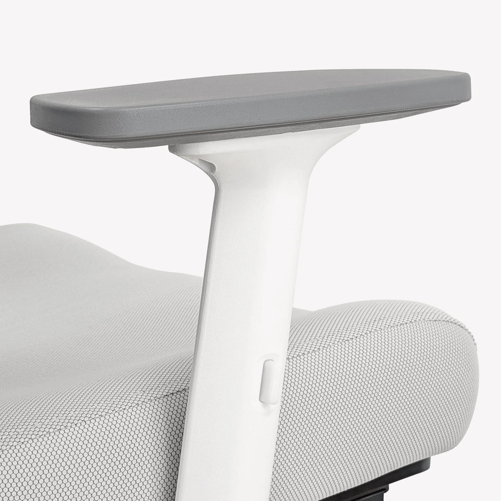 Desky Elite Ergonomic Chair with Headrest - White / Grey - Image 4