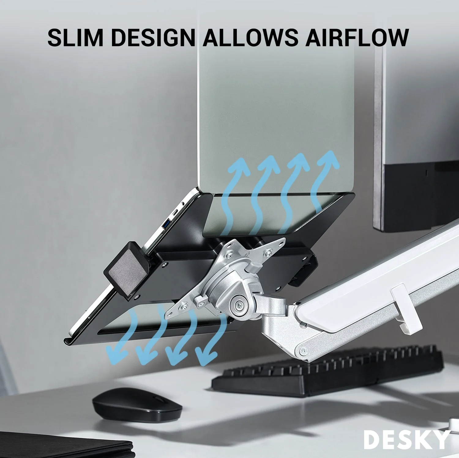 Desky Expandable Laptop Mount - Black - Image 4