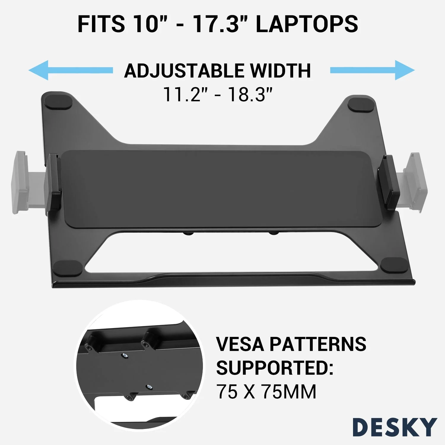 Desky Expandable Laptop Mount - Black - Image 8