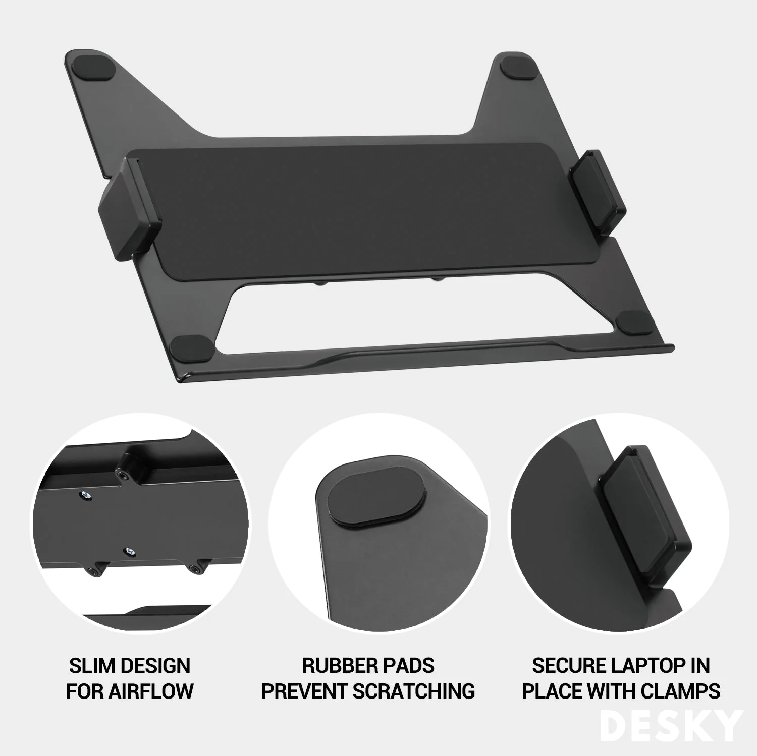 Desky Expandable Laptop Mount - Silver - Image 3