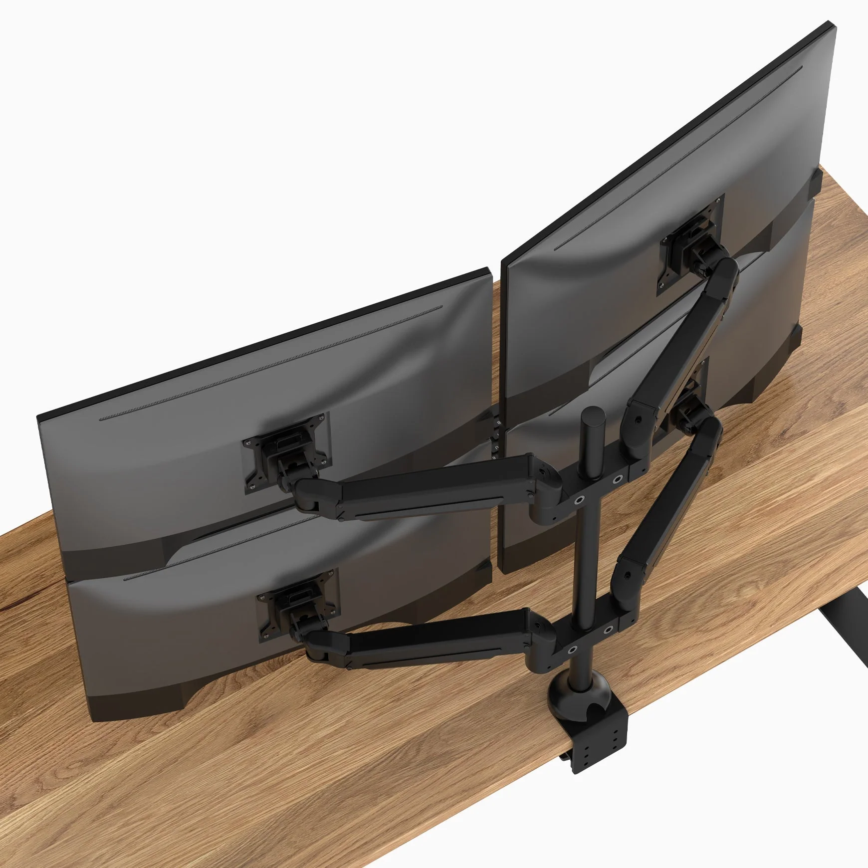 Desky Quad Monitor Arm - Black - Image 2