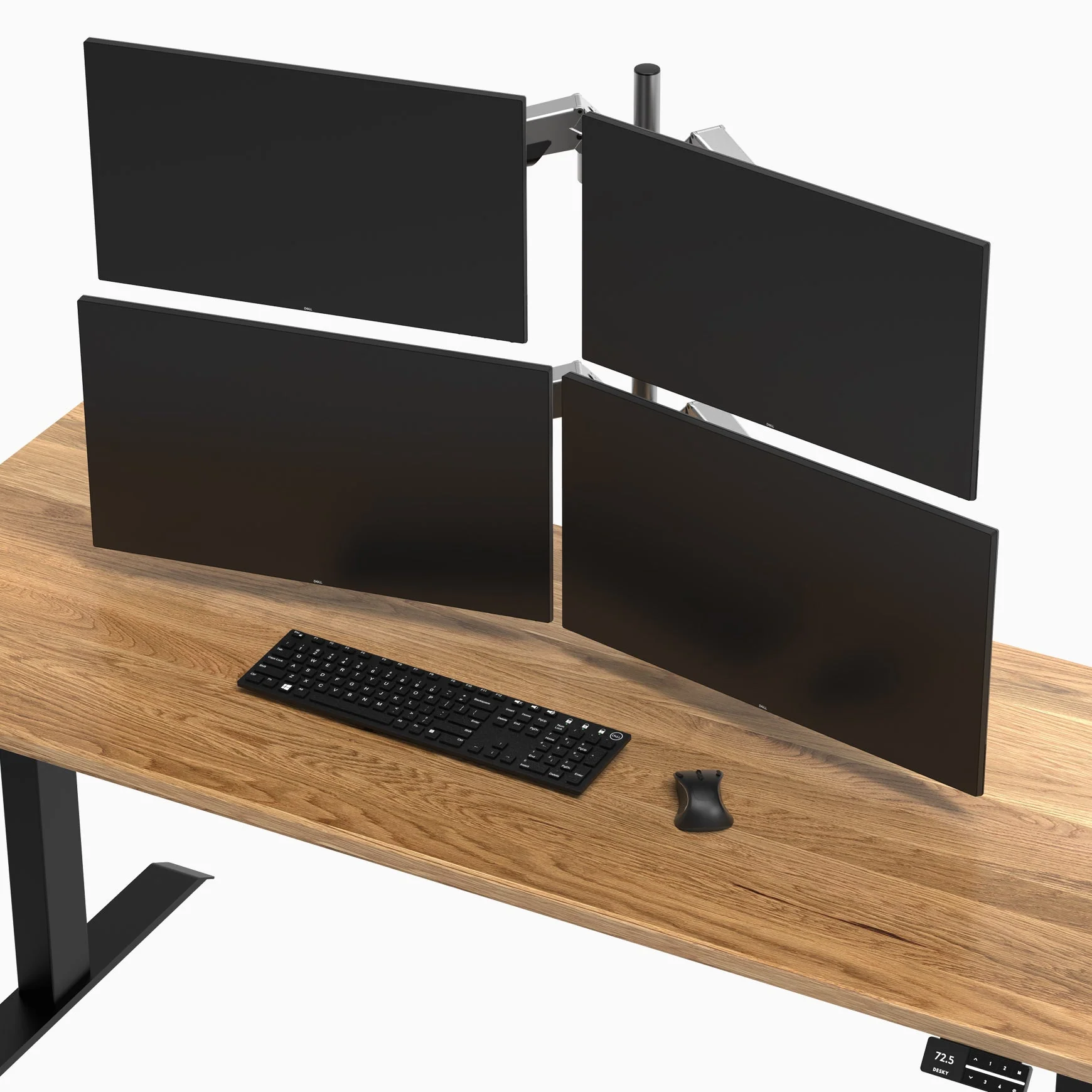 Desky Quad Monitor Arm - White - Image 3