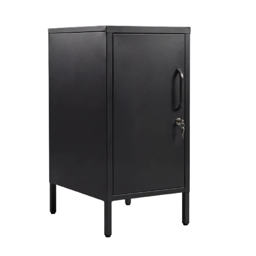 Desky Sidekick Metal Locker Cabinet - Black / Left Opening