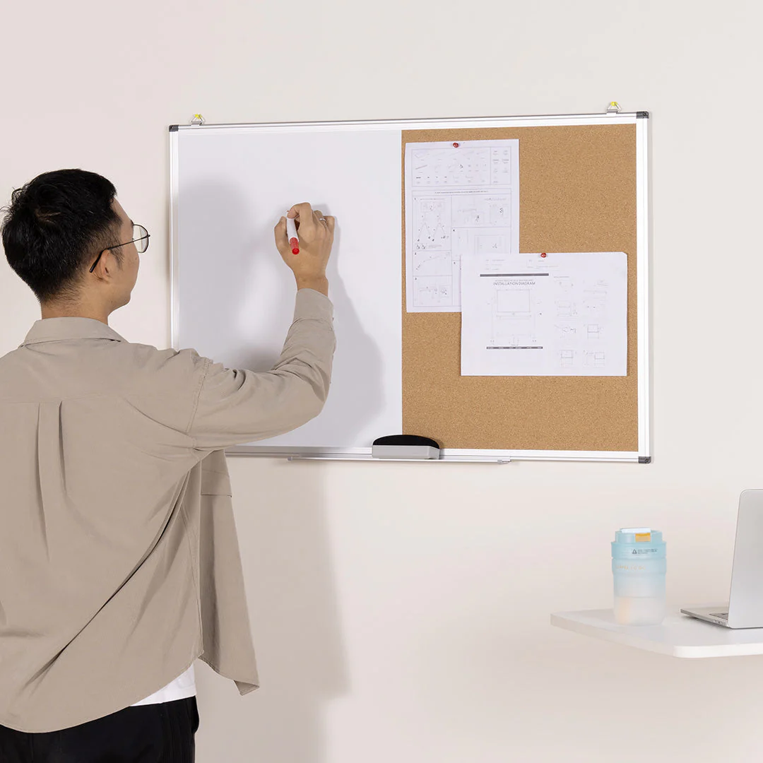 Desky Whiteboard + Pinboard Combo 120 x 90cm - Image 2