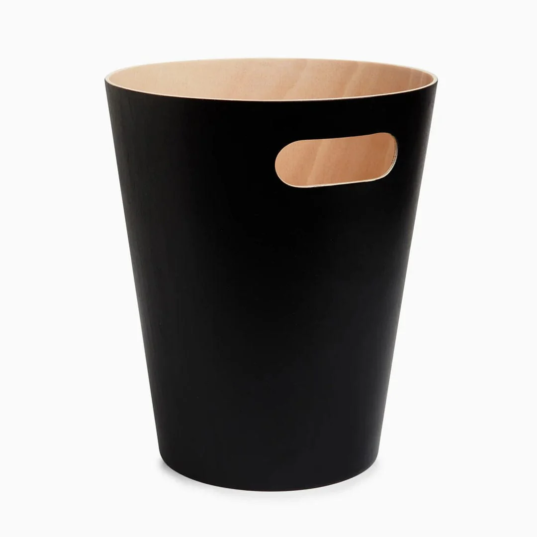 Desky Wooden Rubbish Bin - Walnut - Image 10