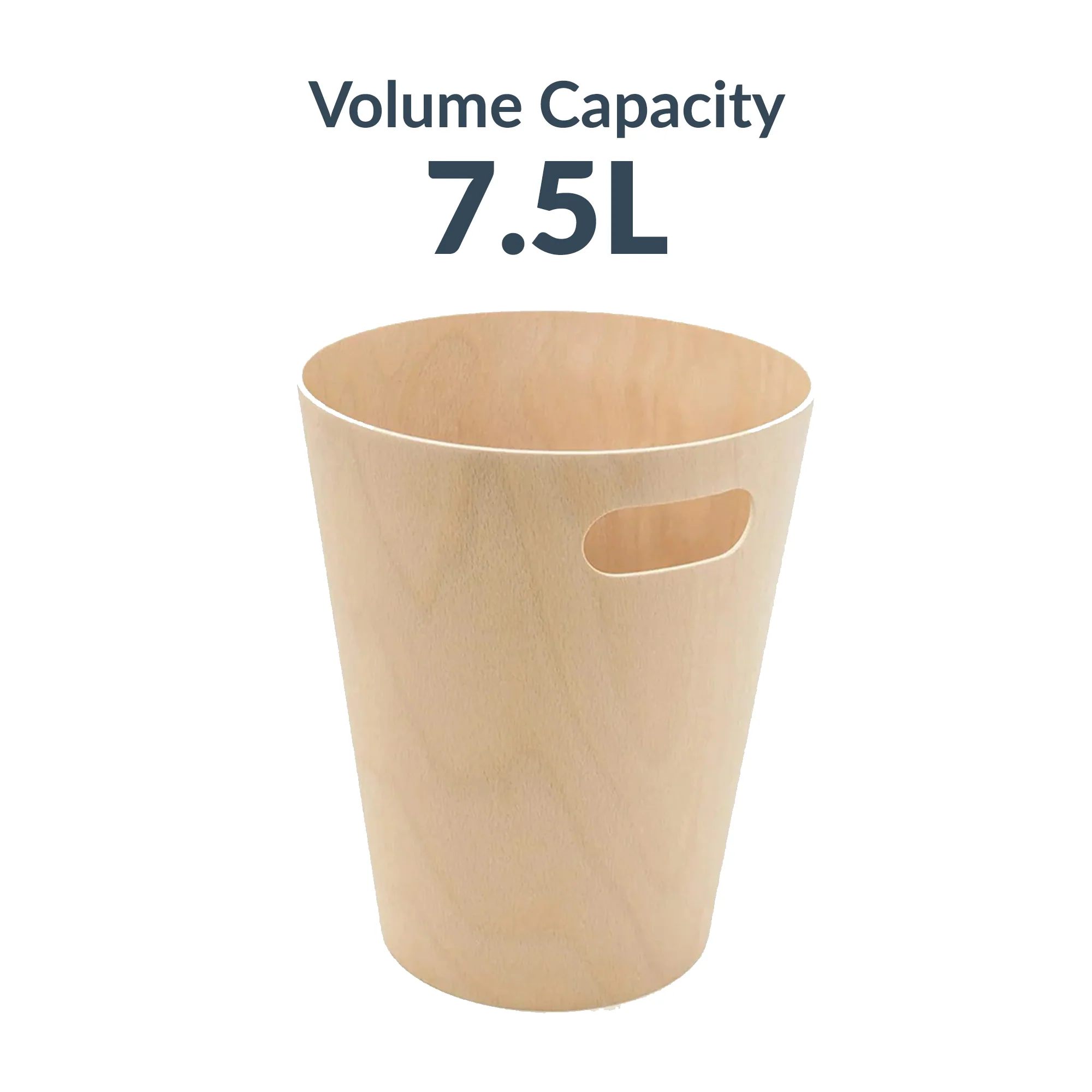 Desky Wooden Rubbish Bin - Walnut - Image 2