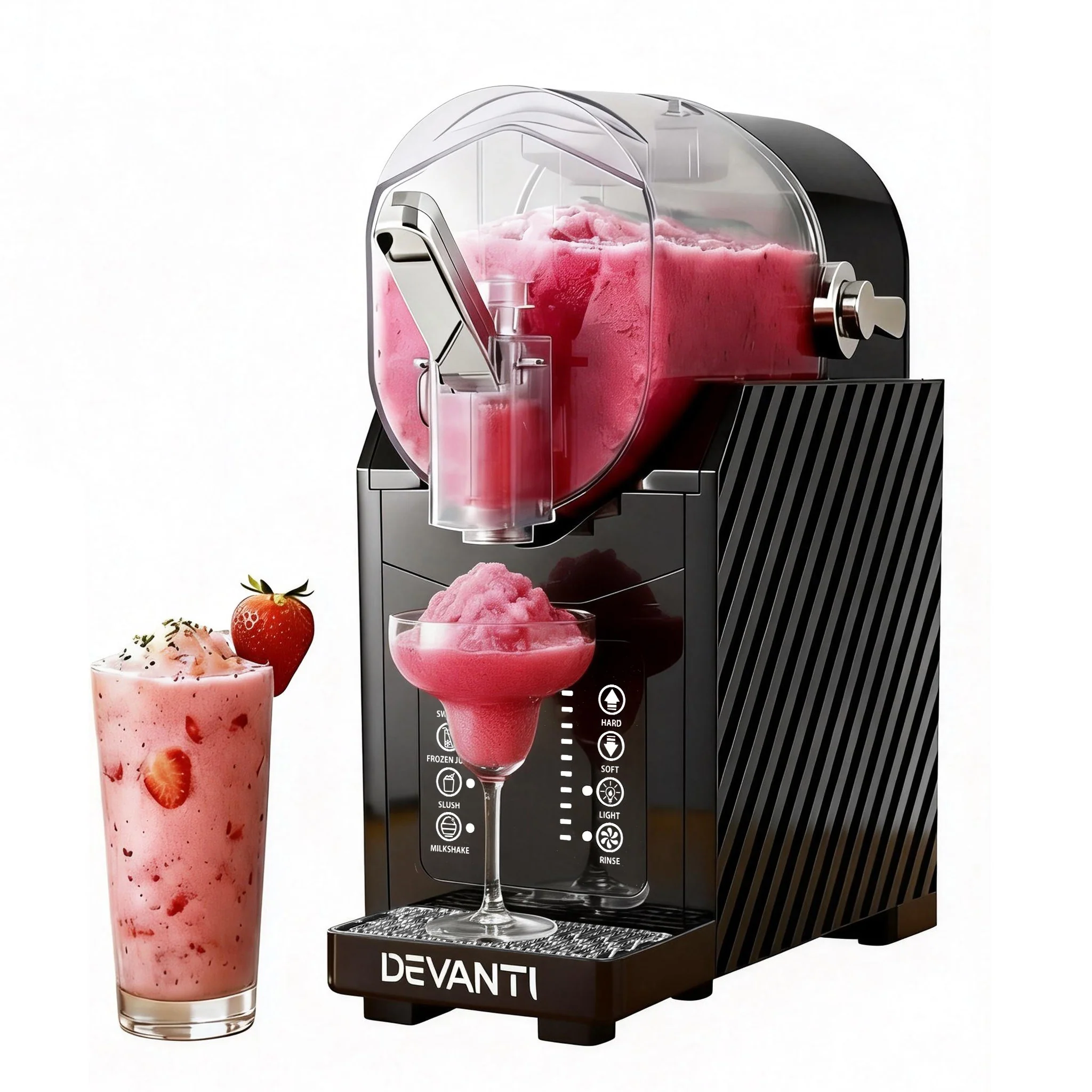 Devanti 1.8L Slushie Machine Maker Frozen Smoothies Milkshakes (Black)