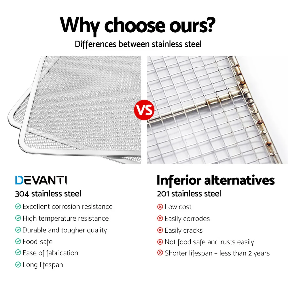 Devanti 10 Trays Food Dehydrator Stainless Steel Tray - Image 5