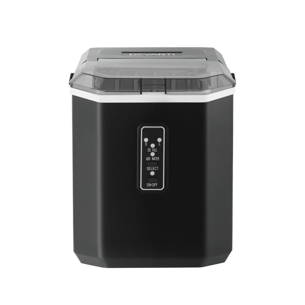 Devanti 12kg Ice Maker Machine 1.3L with Scoop Holder (Black) - Image 3
