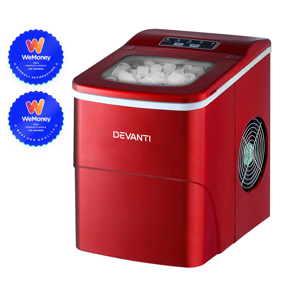 Devanti 12kg Ice Maker Machine (Red) - Image 2