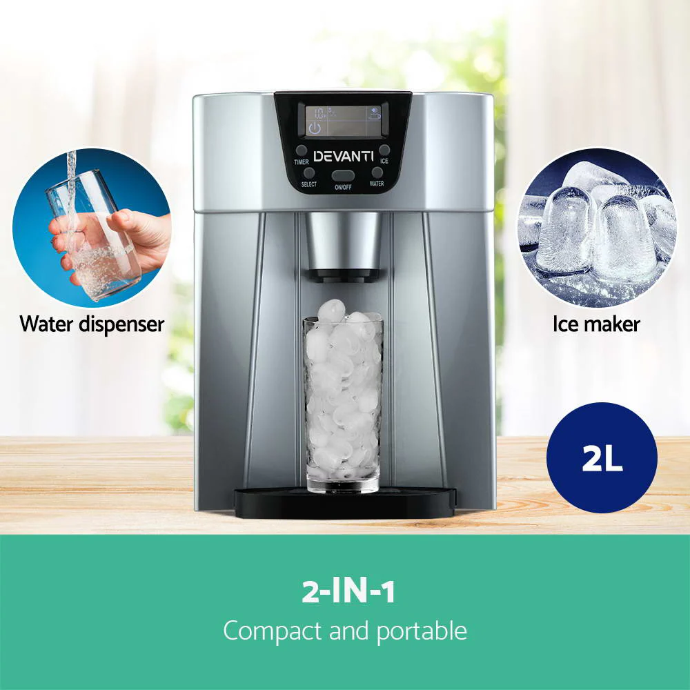 Devanti 12kg Ice Maker Machine with Water Dispenser - Image 3