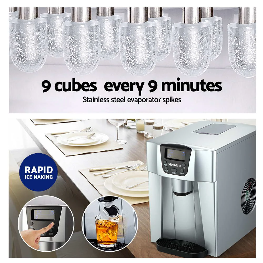 Devanti 12kg Ice Maker Machine with Water Dispenser - Image 4