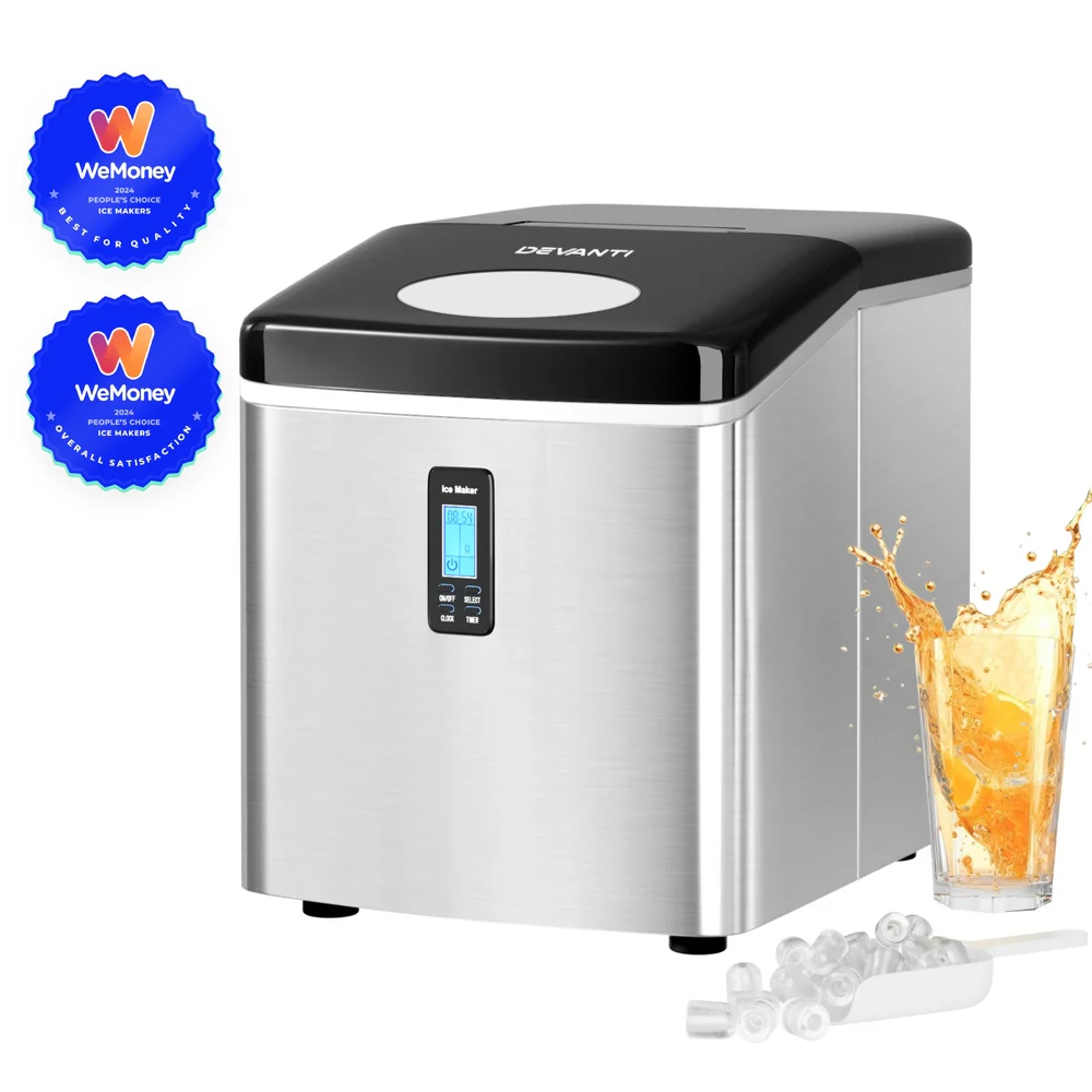 Devanti 15kg Ice Maker Machine (Silver) - Image 2