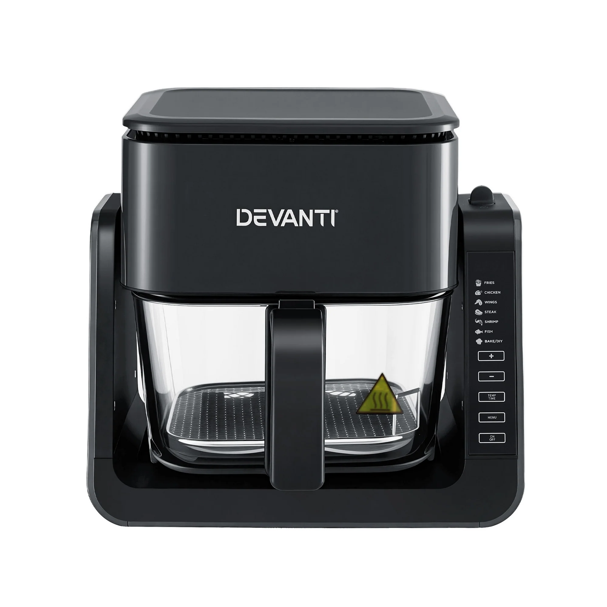 Devanti 2-IN-1 Air Fryer 5.5L Dual Zone Fryers Electric Cooker with Top BBQ Grill & Bot - Image 3